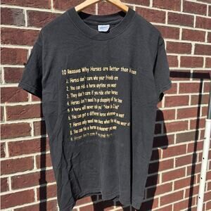 "10 Reasons Why Horses are Better than Women" Vintage T-Shirt